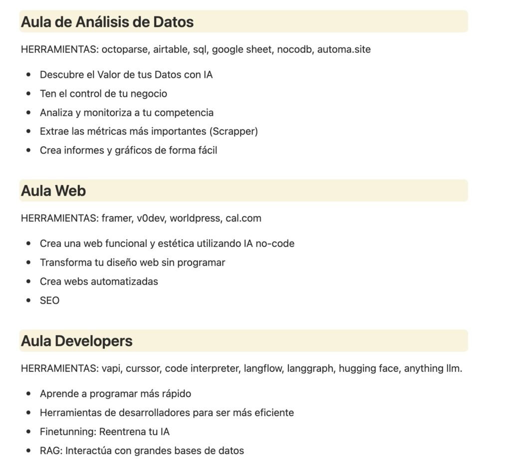 Temario Racks Academy Aula Web